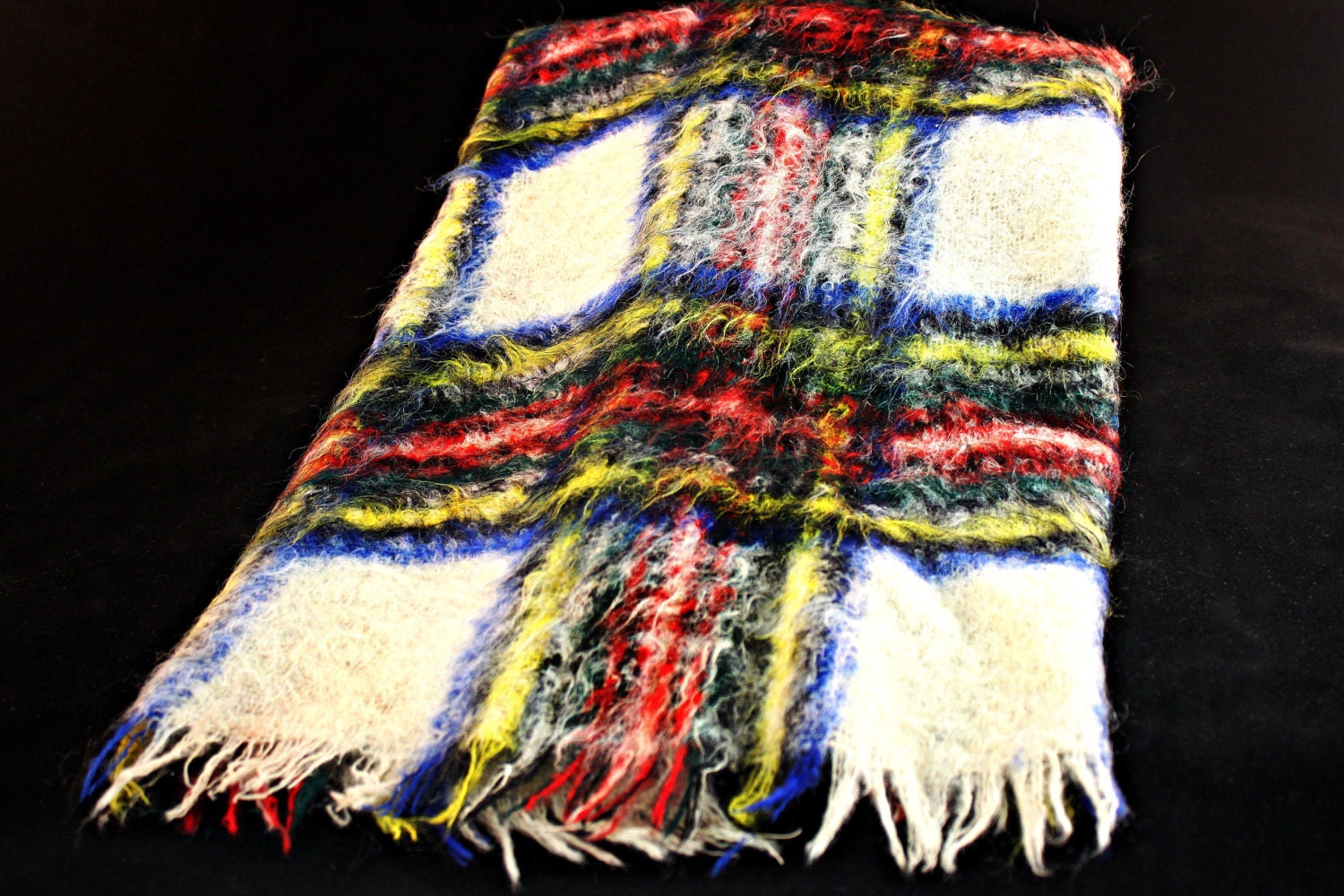 Scottish Mohair Throw Tartan Plaid Mohair Wrap Dress Stewart
