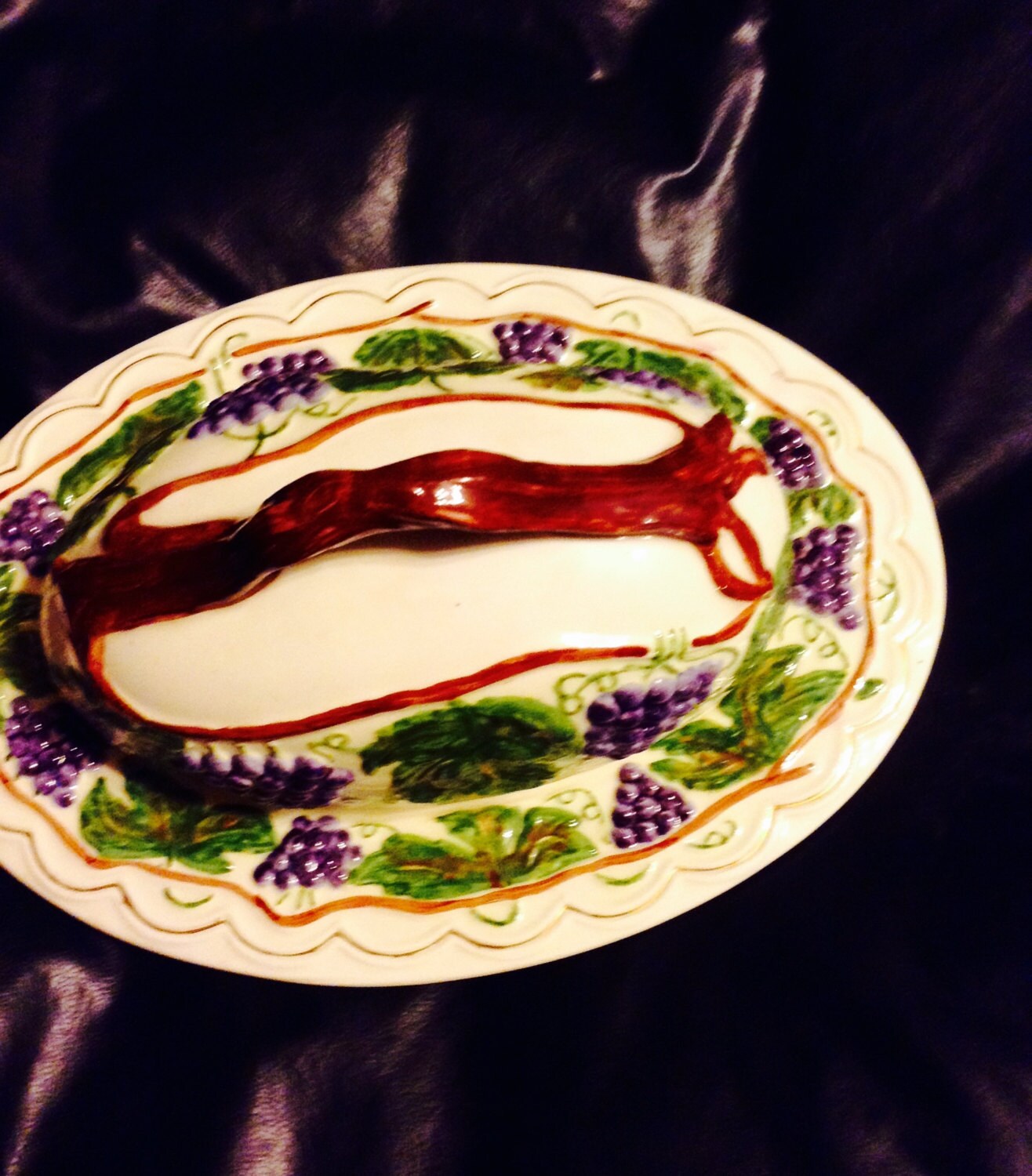 Hand Kiln Grape Vintage Butter Dish Haute Juice