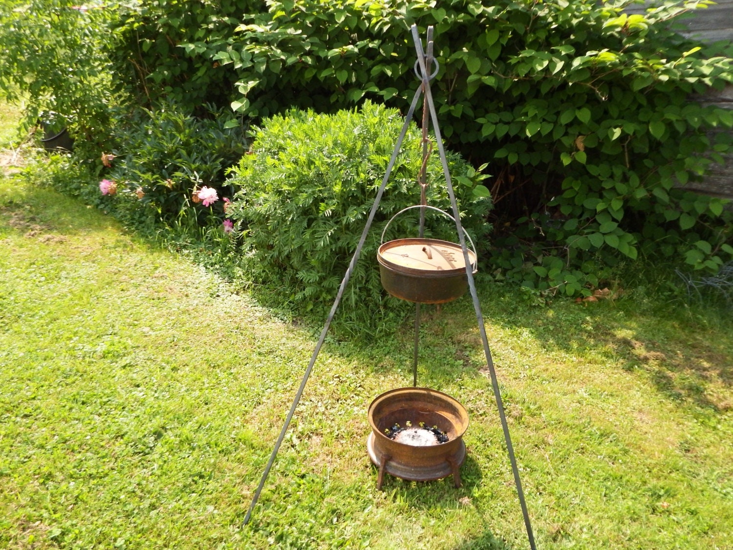 Fire Pit Tripod by VikingHillTraders on Etsy