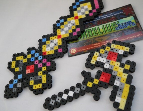 Terraria Hallowed Items keychains by CorneliusPixelCrafts on Etsy