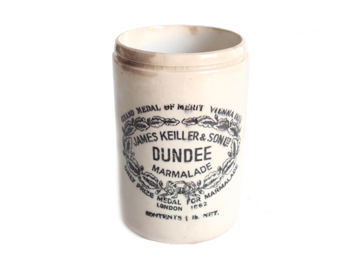 Vintage Dundee Marmalade Jar Crock