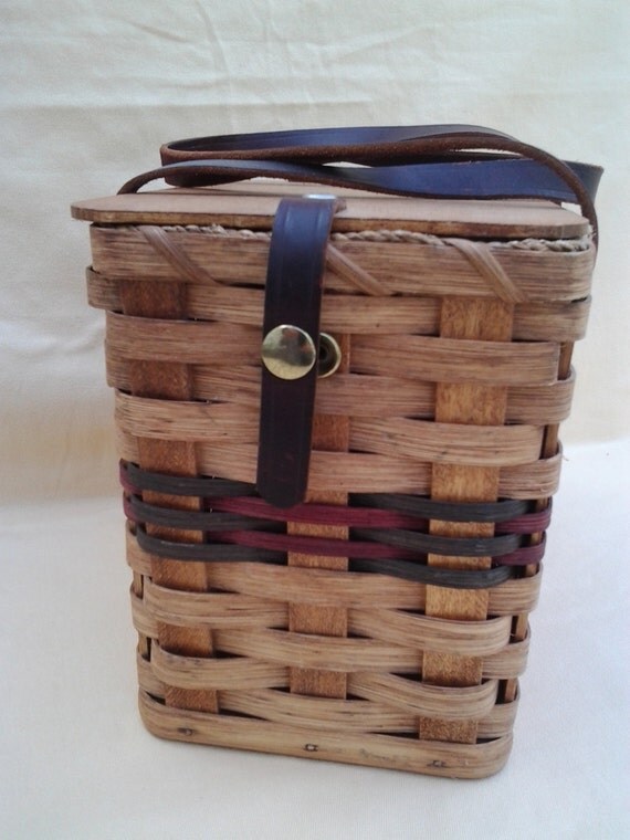 wooden basket bag