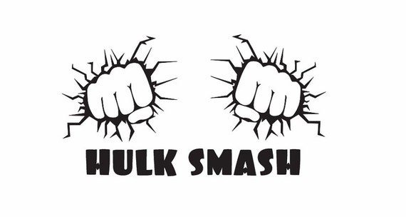 Download Hulk Smash fist Wall Quote Sign Vinyl Decal Sticker Ba Man ...