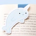 Narwhal Magnetic Bookmark Jumbo by craftedvan on Etsy