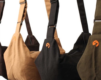 Slouch Bag | Canvas Bag, Crossbody Bag, Shoulder Bag, Travel Bag, Shopping Bag, Day Bag, Diaper Bag - HEAVY DUTY CANVAS - 1 Year Warranty