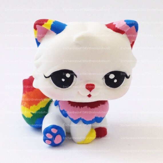 Littlest Pet Shop Cat Toy Custom OOAK LPS Kitty Brite