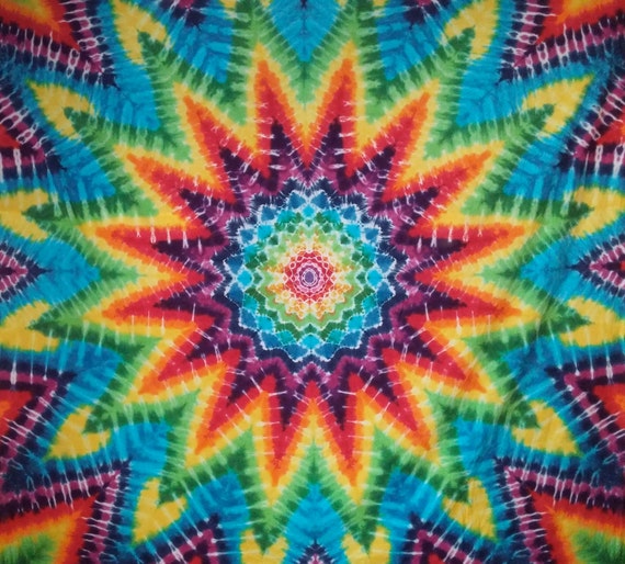 Giant Dreamcatcher Mandala Rainbow Tie Dye Tapestry
