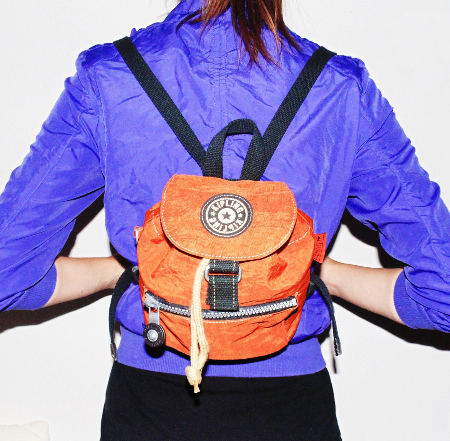 kipling orange backpack