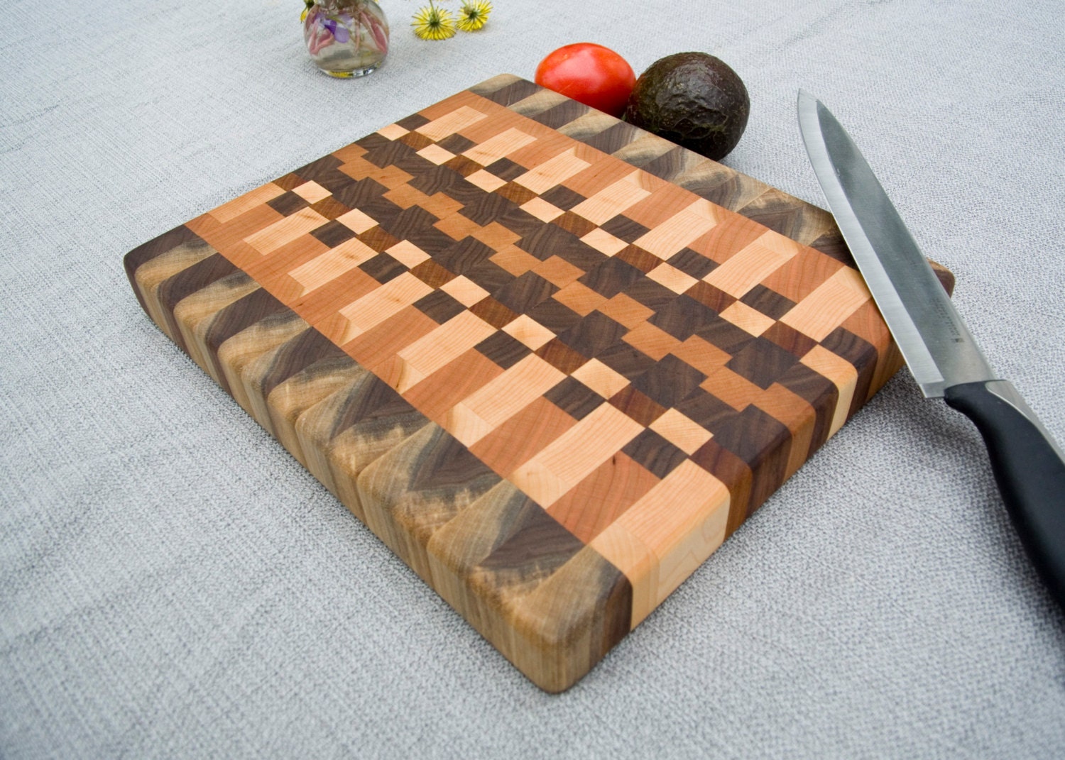 Walnut Cherry Maple and Canarywood Butcher Block/End Grain