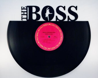 Recycled Vinyl Record "The Boss" BRUCE SPRINGSTEEN Wall Art