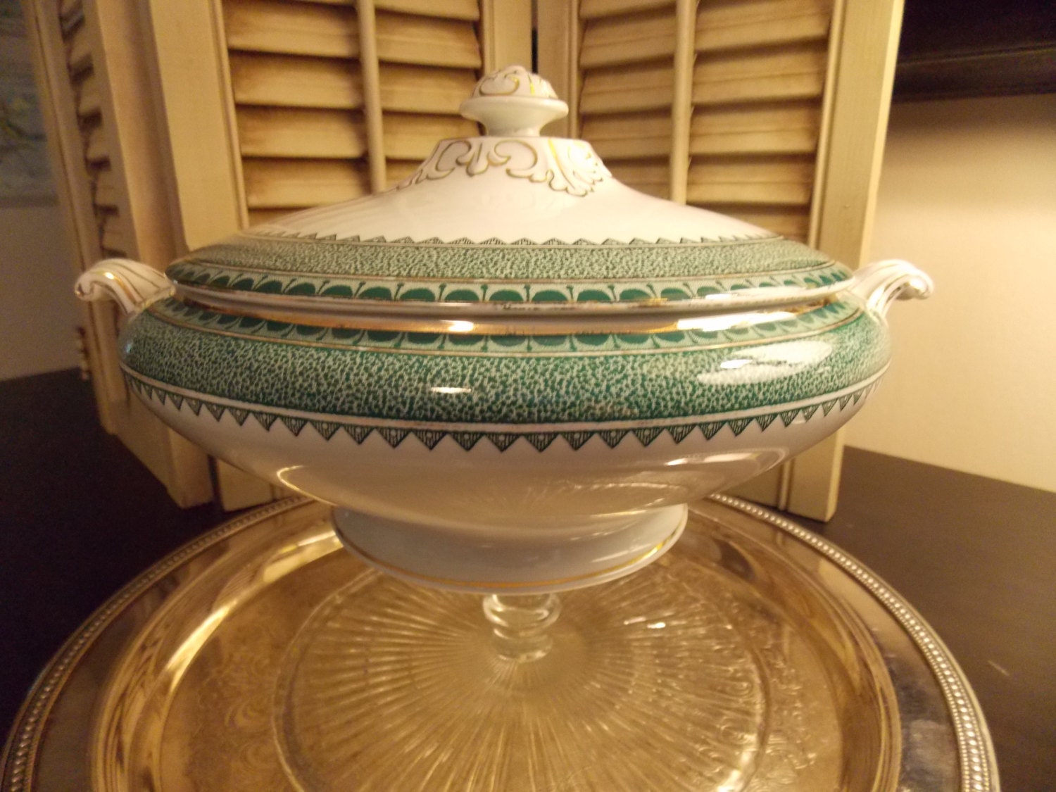 VEGETABLE Covered SERVING DISH, “Burslem, England” Covered Casserole