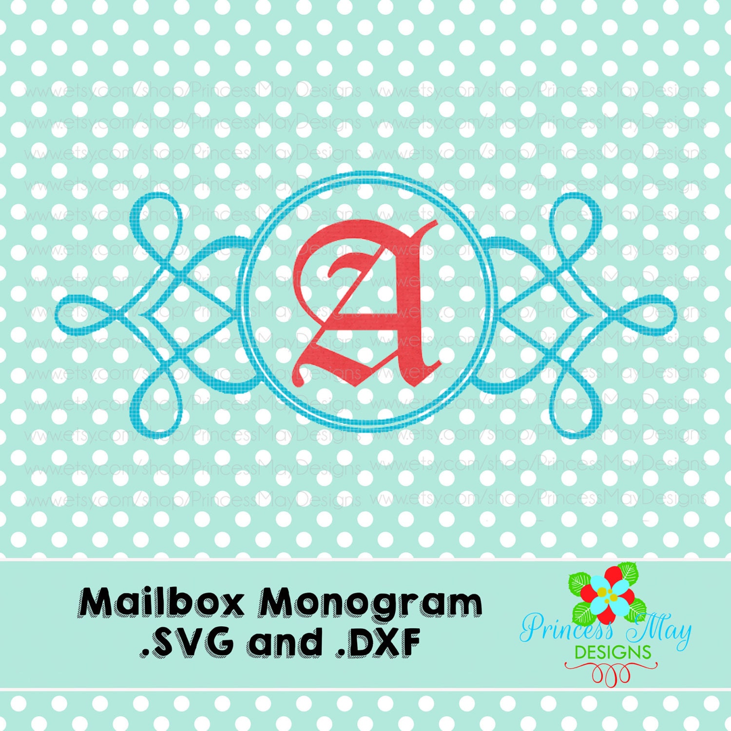 Mailbox Name Monogram Digital File SVG and by ...