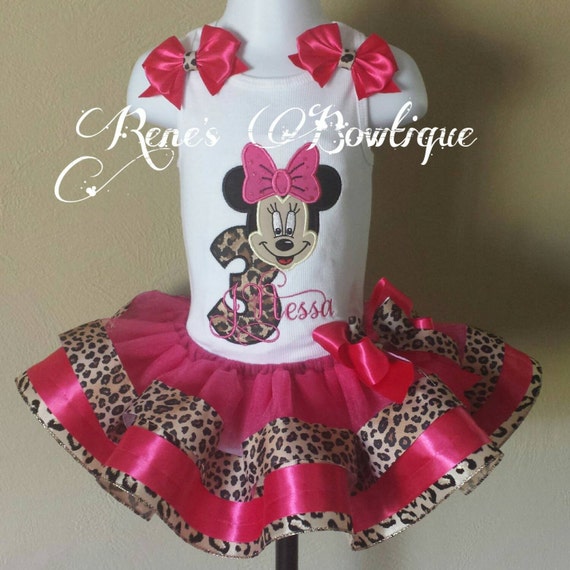 cheetah minnie mouse ribbon tutu set cheetah minnie mouse ribbon tutu set