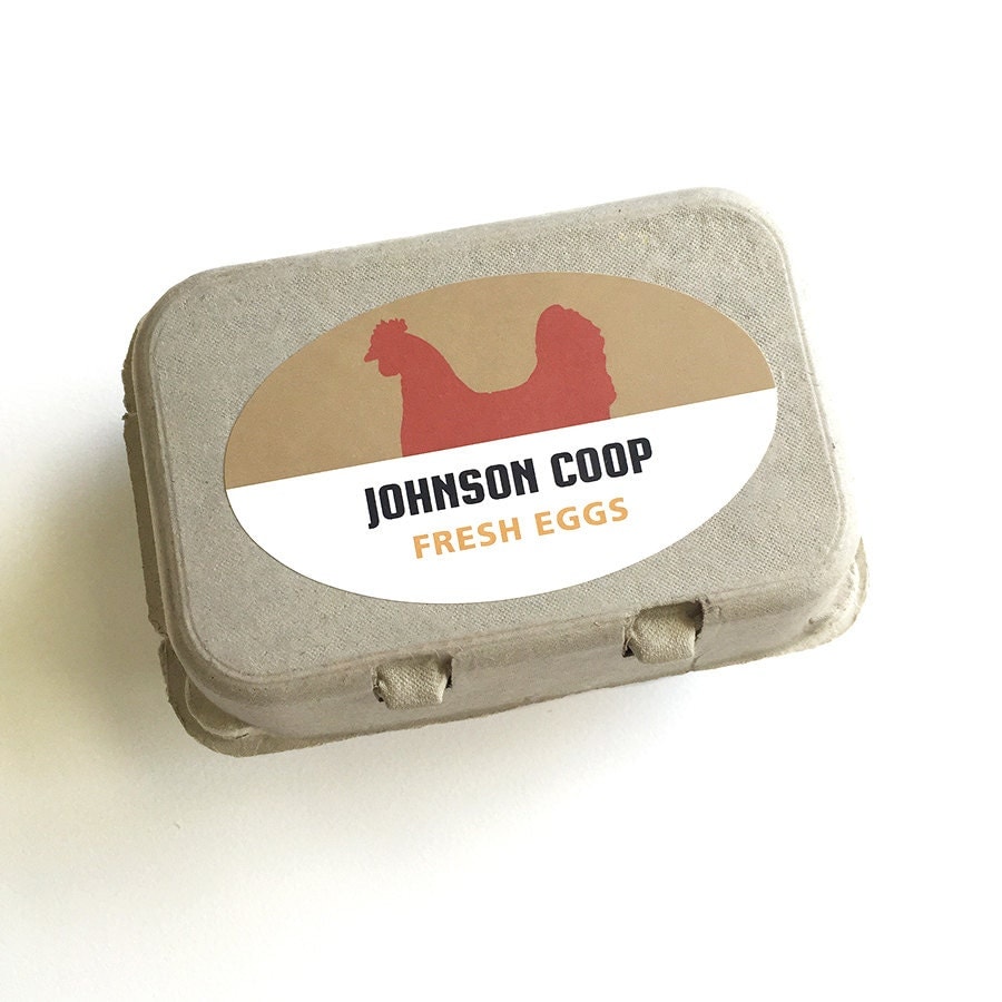 Egg Carton Stickers Personalized Egg Labels by GalleryintheGarden