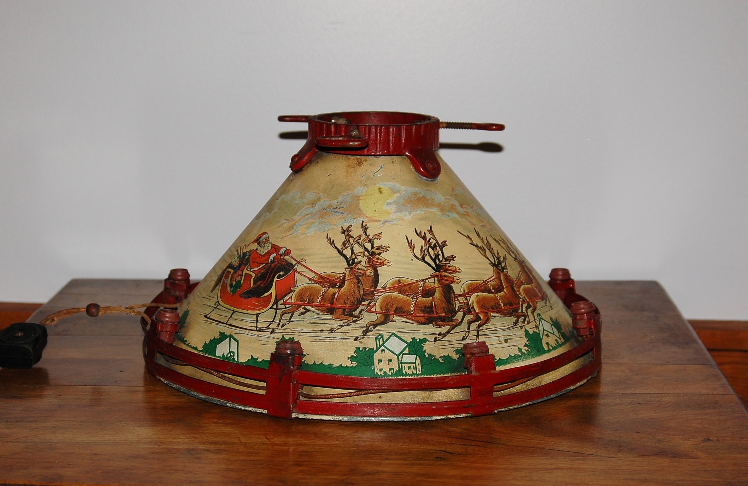 NOMA Christmas Tree Stand Collectible Lithographed Tin Metal
