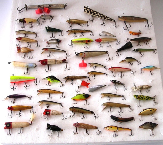 Huge Vintage Fishing Lure Collection 51 by TreasureByDemand