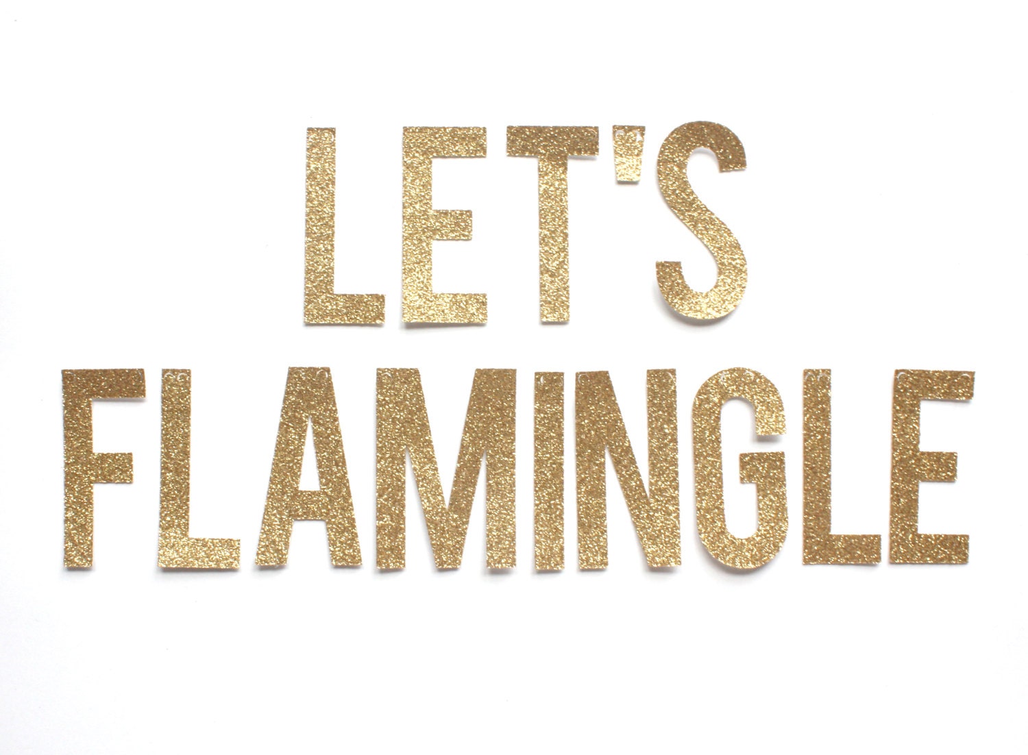 Let's Flamingle Banner Glitter Banner Flamingo Party
