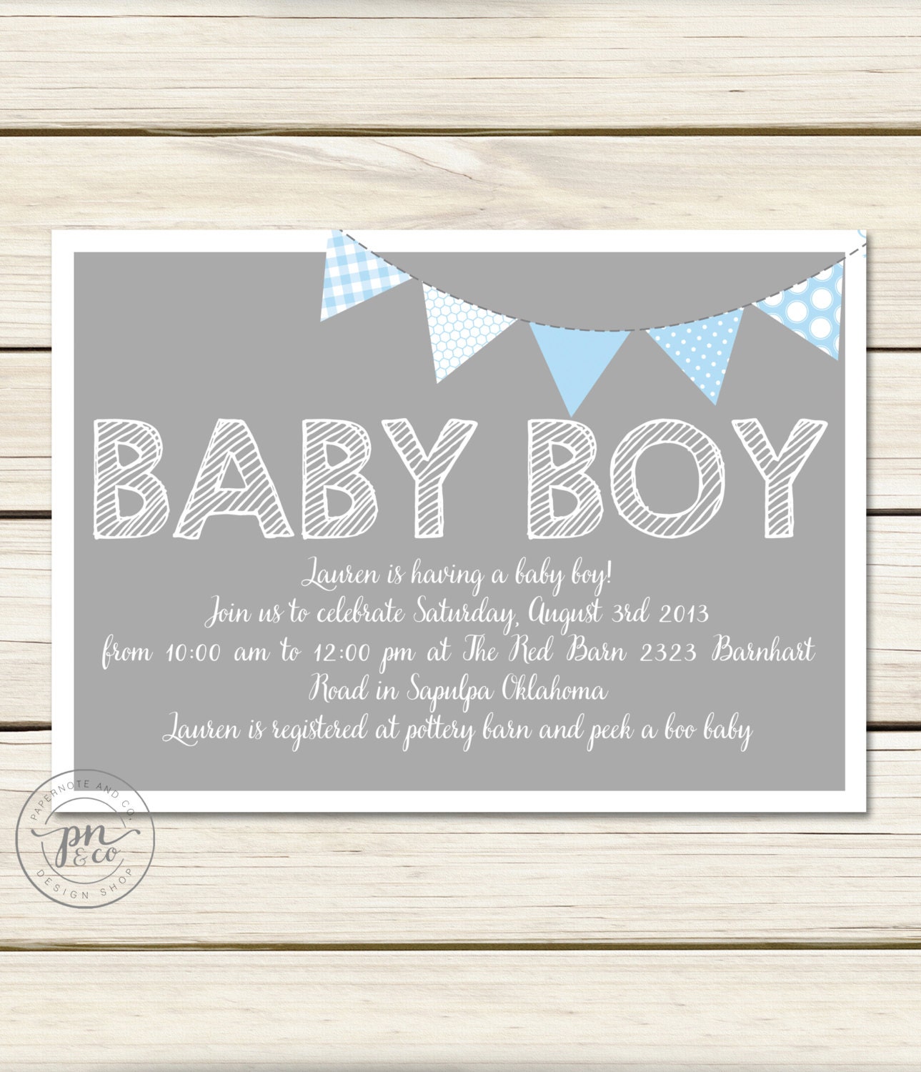 Easy Homemade Baby Shower Invitations 7