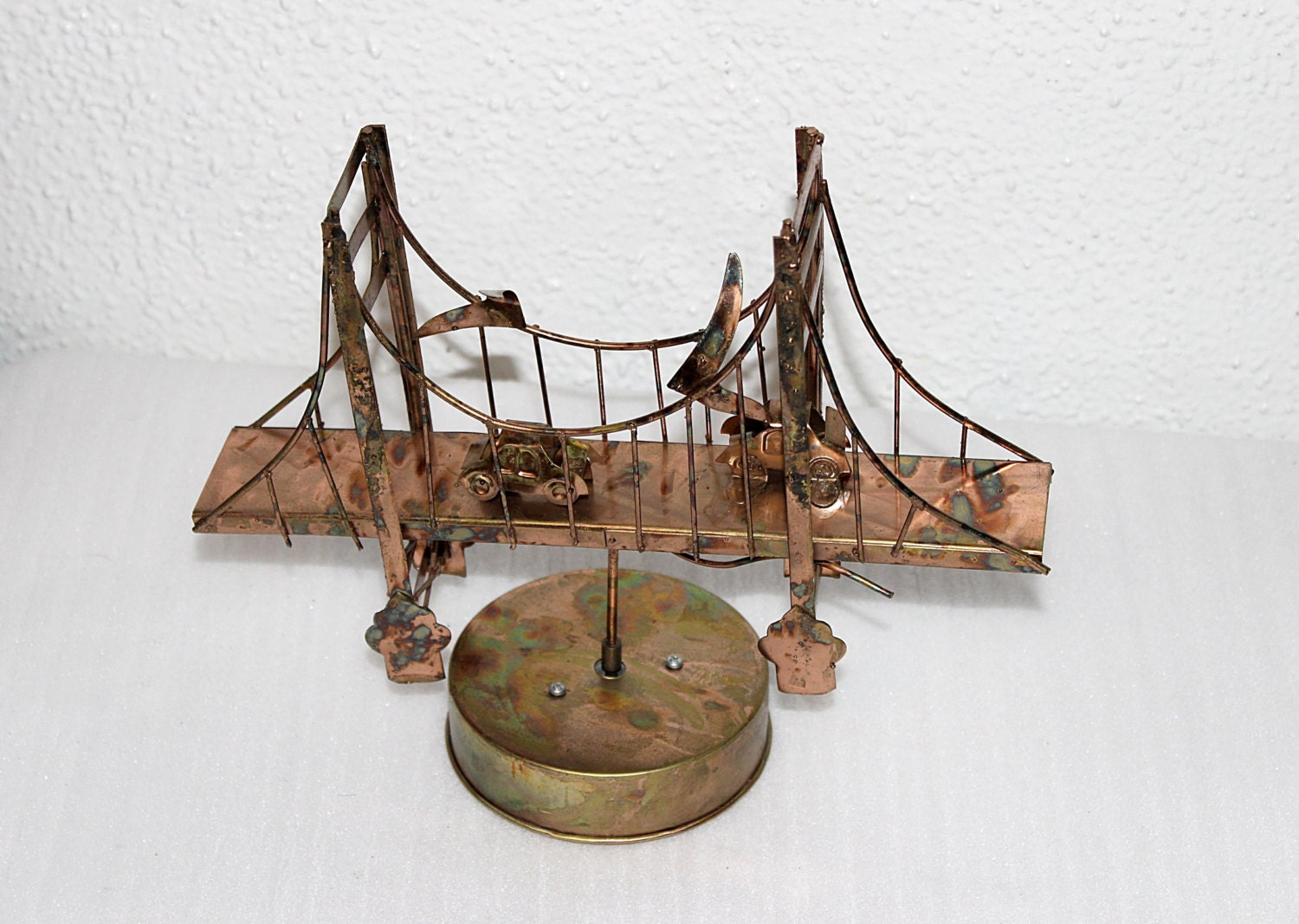 Vintage Metal Art Golden Gate Bridge With by QUEENIESECLECTIC