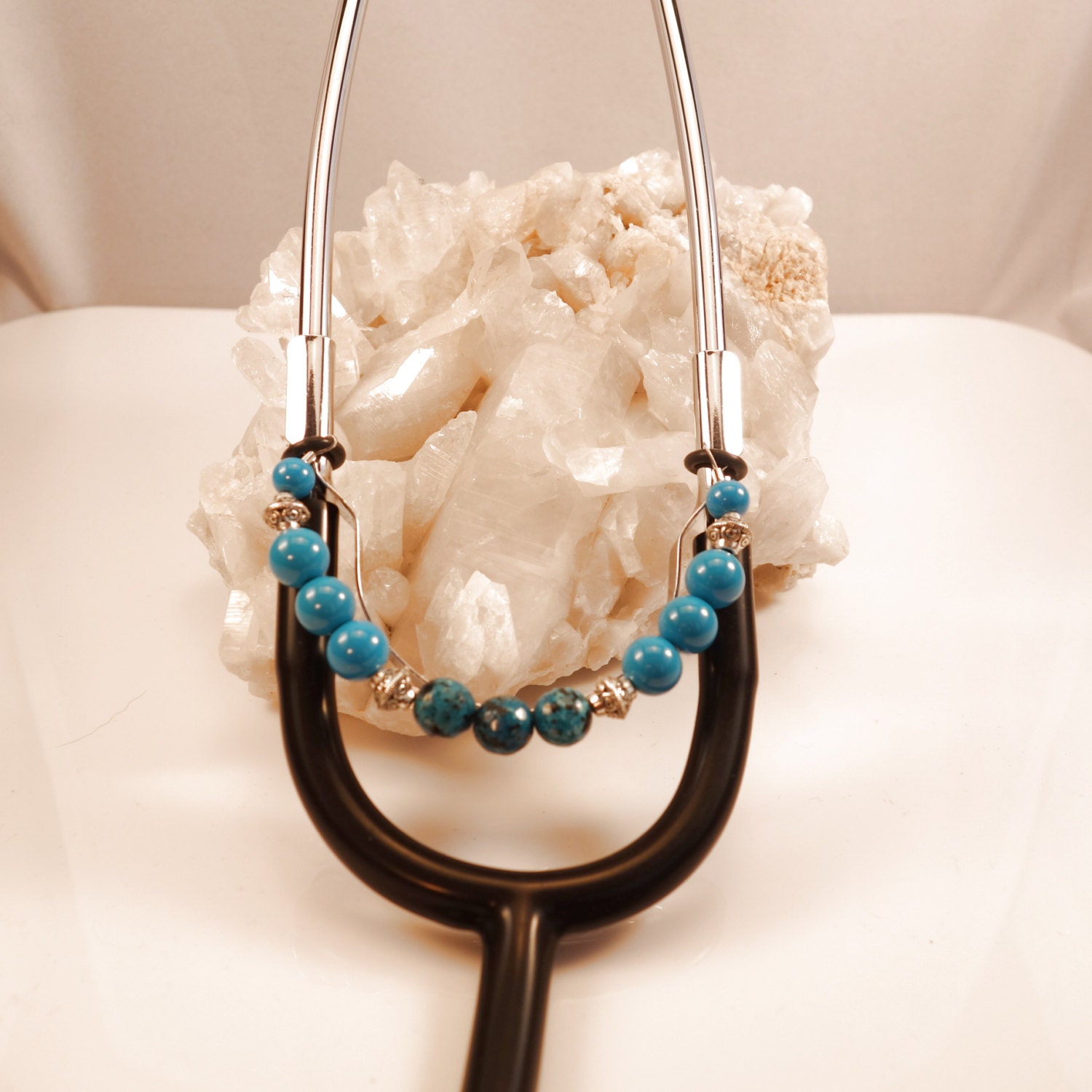 Women's Beaded Stethoscope ID Tag Pendant Charm Jewelry