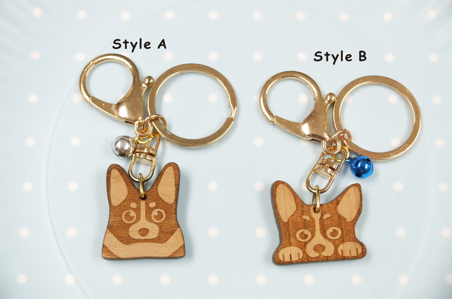 corgi plush keychain