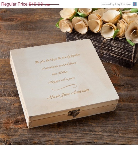 Personalized Memorial Keepsake Box Engraved by CreativeByClair