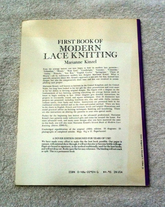 Vintage Lace Knitting Book Dover Modern Lace Knitting Lace Patterns Bedspread...