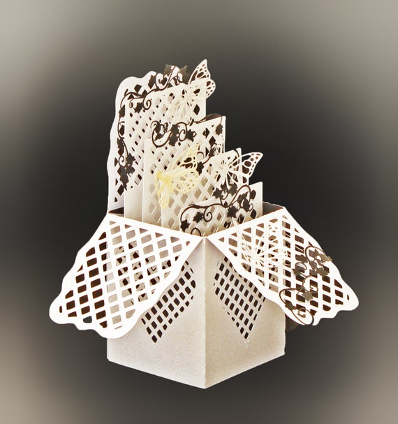 Heart Lattice Box Card DIGITAL download svg scan n cut cricut