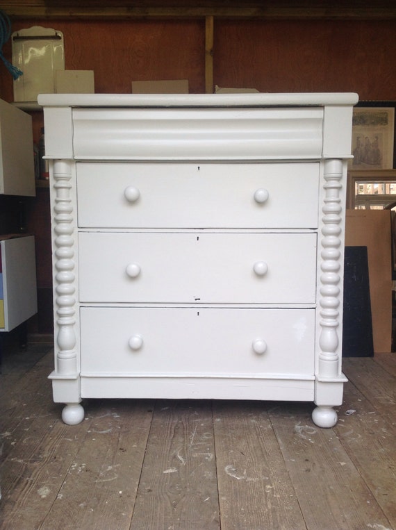 Items similar to Large antique hand painted chest of drawers on Etsy