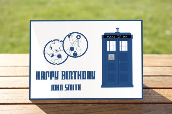 Items similar to Doctor Who Birthday Card - Gallifreyan - Greeting Card ...