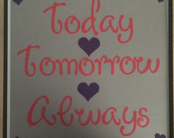 Items similar to Today Tomorrow and Always heart card on Etsy