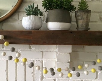 Hello Yellow Felt Ball Garland