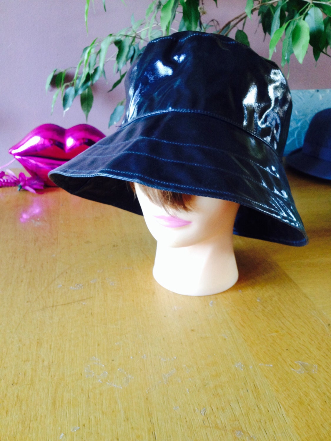 PVC large waterproof bucket Hat Haute Juice