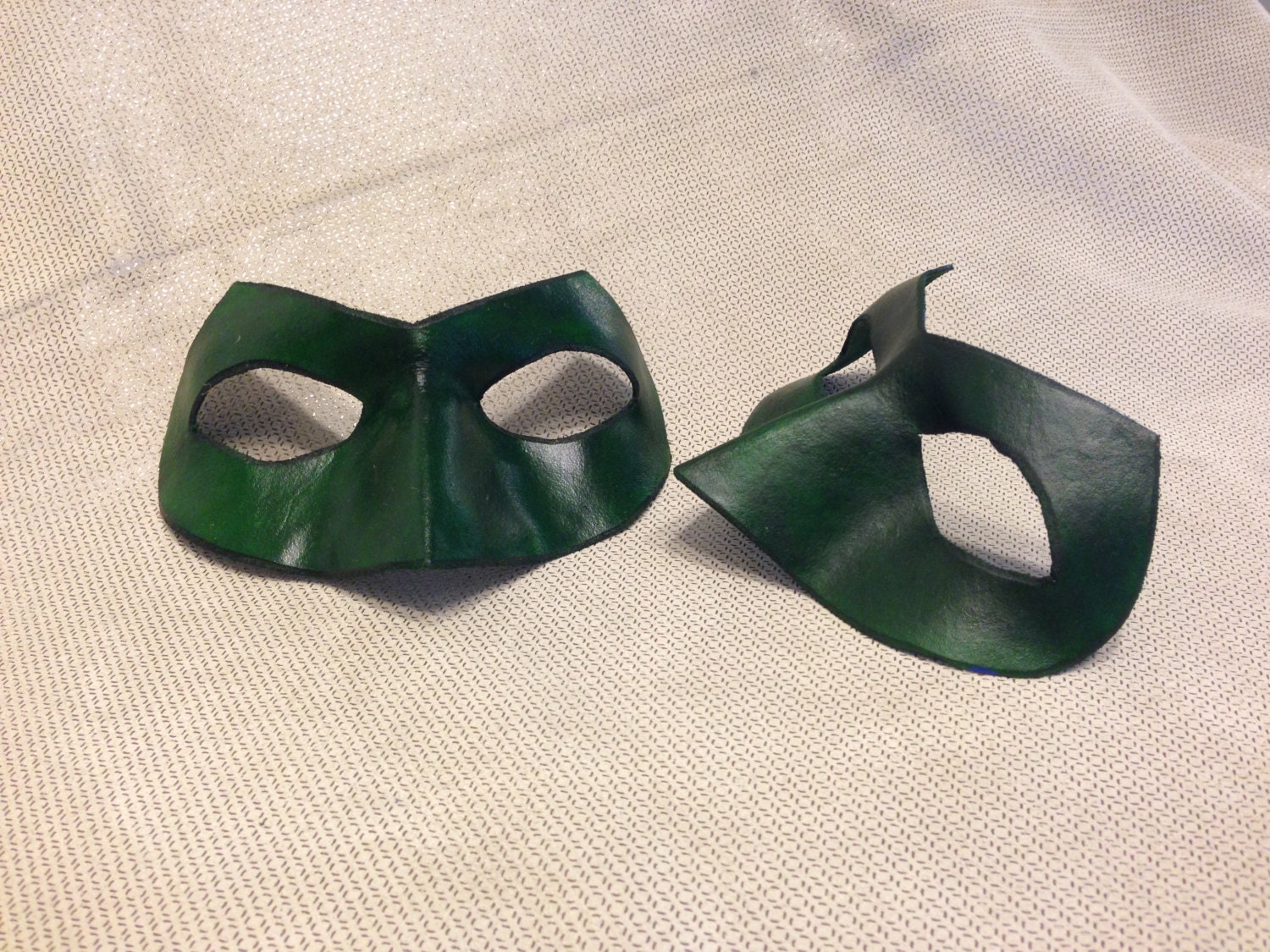 Leather Green Lantern Inspired mask