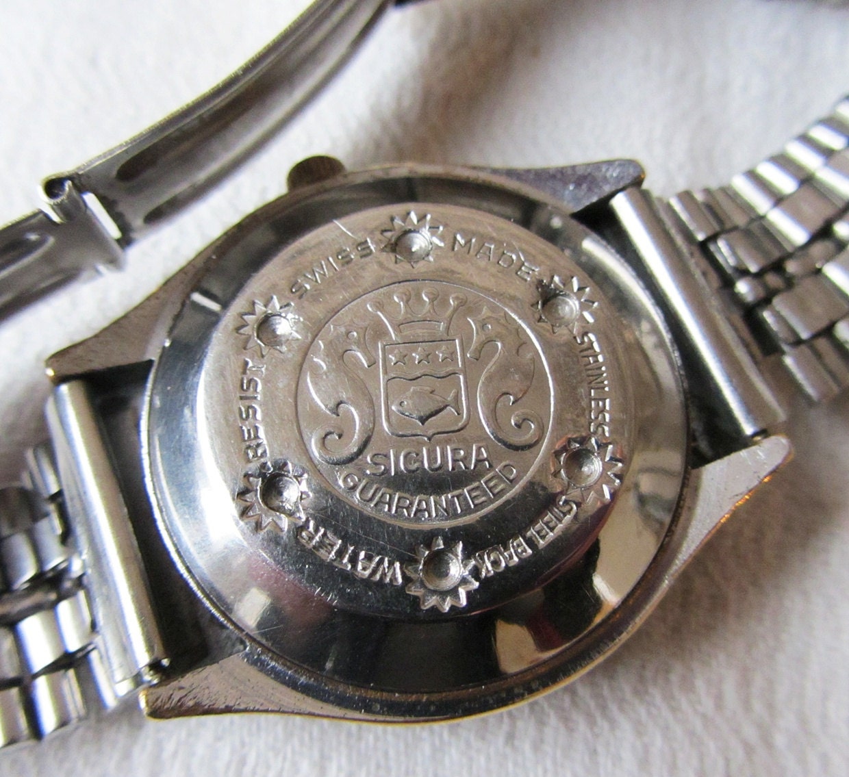 Rare Swiss Made Automatic Watch Sicura Vintage Men's Watch