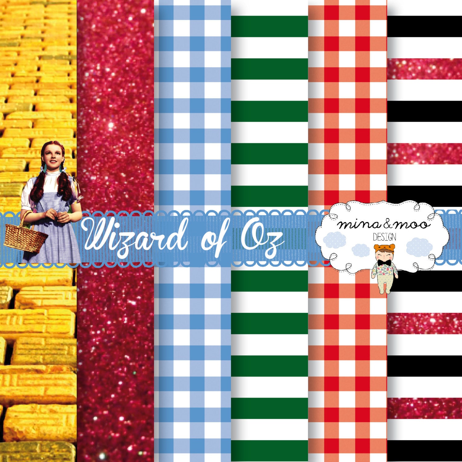 Digital scrapbook paper Digital scrapbook paper Wizard of Oz