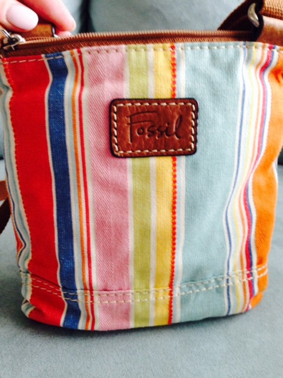 fossil multicolor handbag