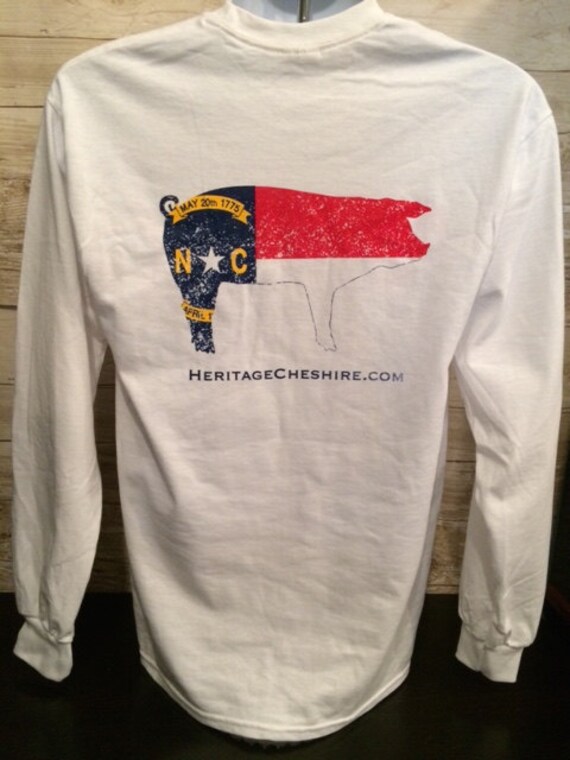 North Carolina Pig Flag Long-sleeve T-shirt by CheshirePork