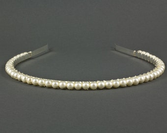Pearl Wedding Headband | Bridal Tiara Headband | Pearl Bridal Headband | Pearl Bridal Hairpiece | Wedding Tiara | Pearl Wedding Hairband