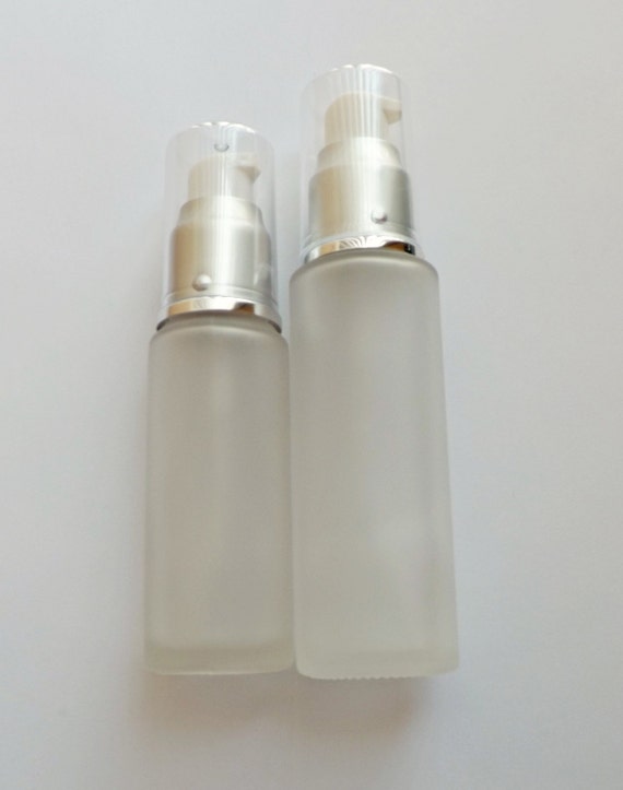 Download 30ml or 50ml Frosted glass Bottles with white lotion pump