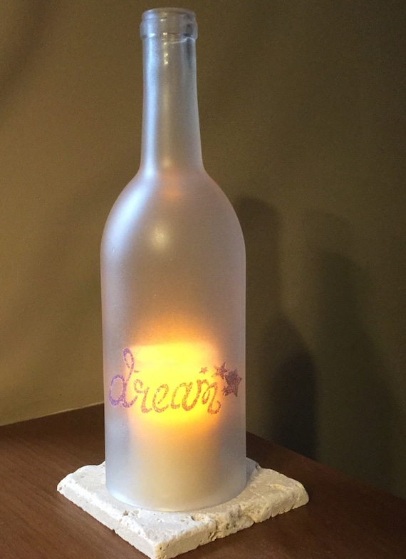 Download Items similar to Frosted wine bottle led light - "Dream ...