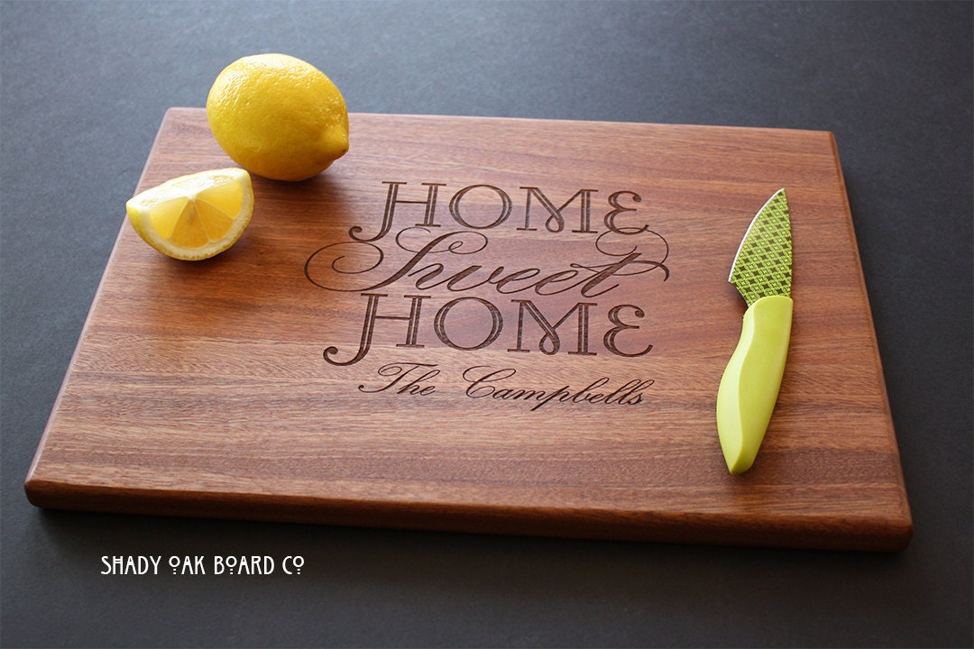 Home Sweet Home Personalized Cutting Board by ShadyOakBoardCo