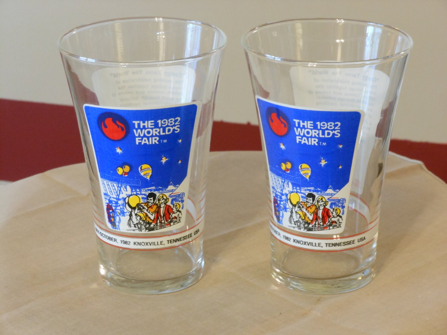 Knoxville, Tennessee 1982 World's Fair Glasses
