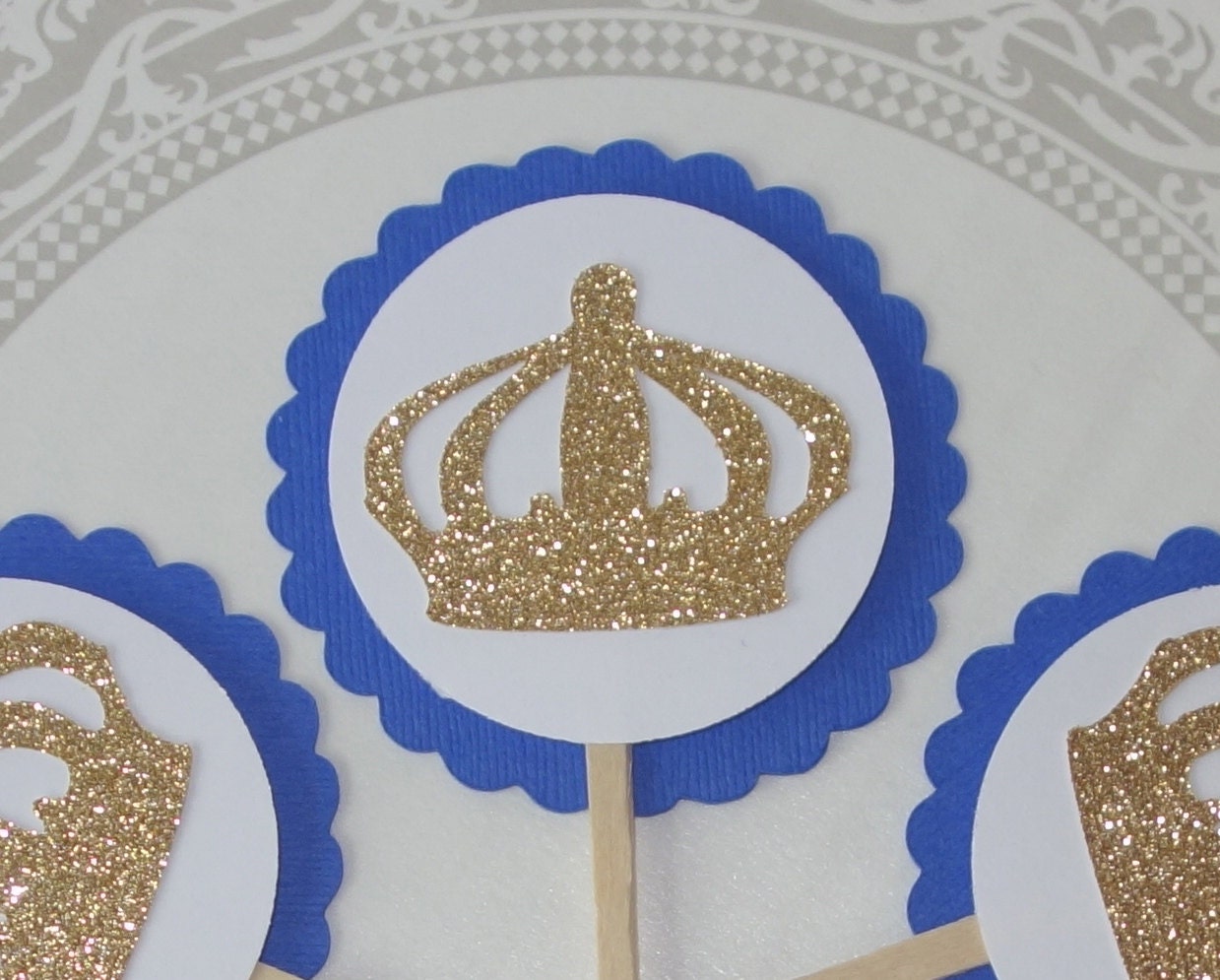 Prince Crown Cupcake Toppers Prince Party by AllOverCreations