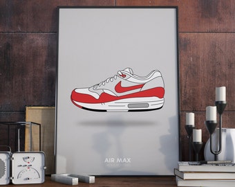 A3 Poster. Nike Air Max Shoes poster.