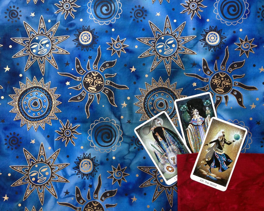 Tarot Cloth. CELESTIAL DRAGON. Reversible spread cloth for