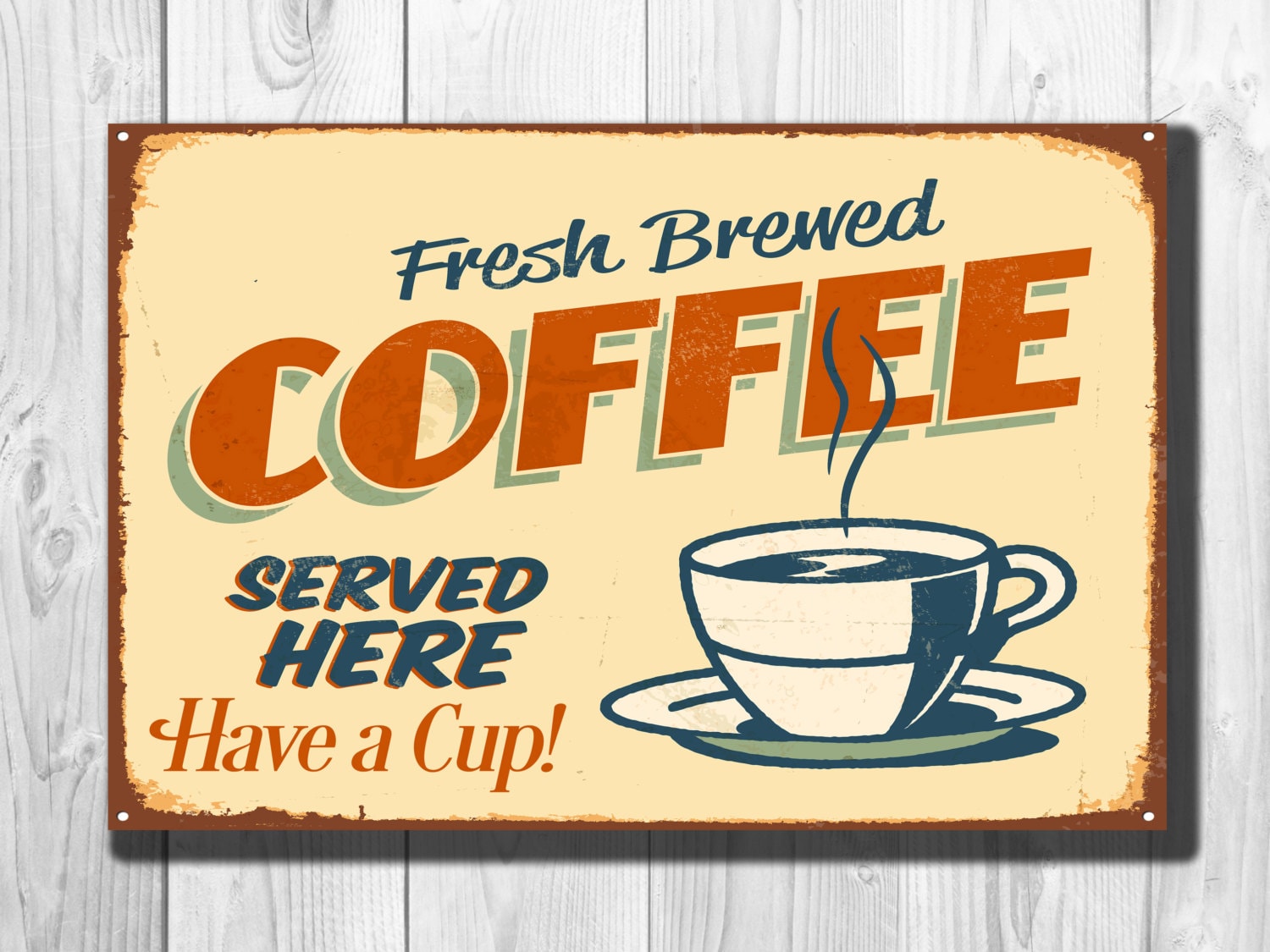 COFFEE SIGN Vintage Style Coffee Sign Café by ...
