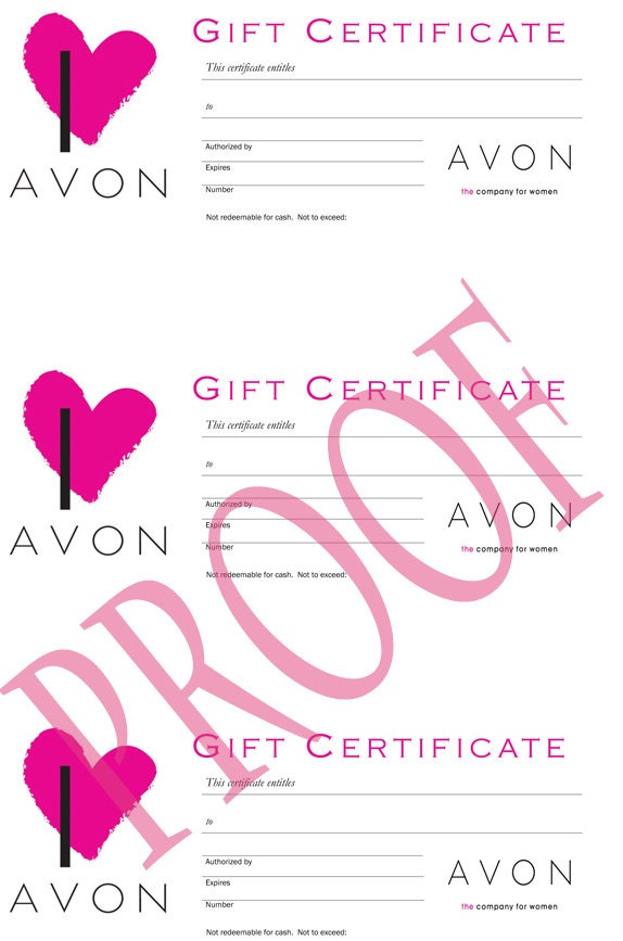 Avon Gift Certificate Template In Printable Gift | My XXX Hot Girl