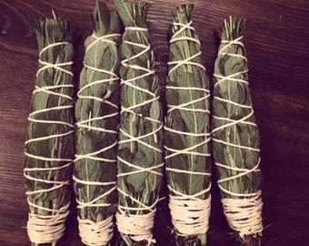 Smudging sticks - ritual - cleasning - divination - protection - sage - rosemary - cedar - mugwort - juniper - cypress - lavender - rose