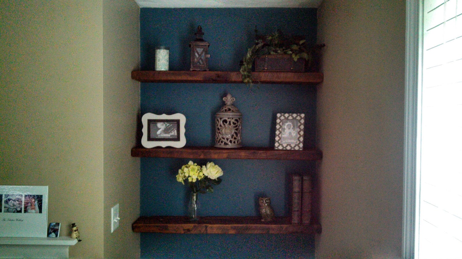 Reclaimed Barn Wood Floating Shelf 40x8x2 by BarnwoodDesignsNY